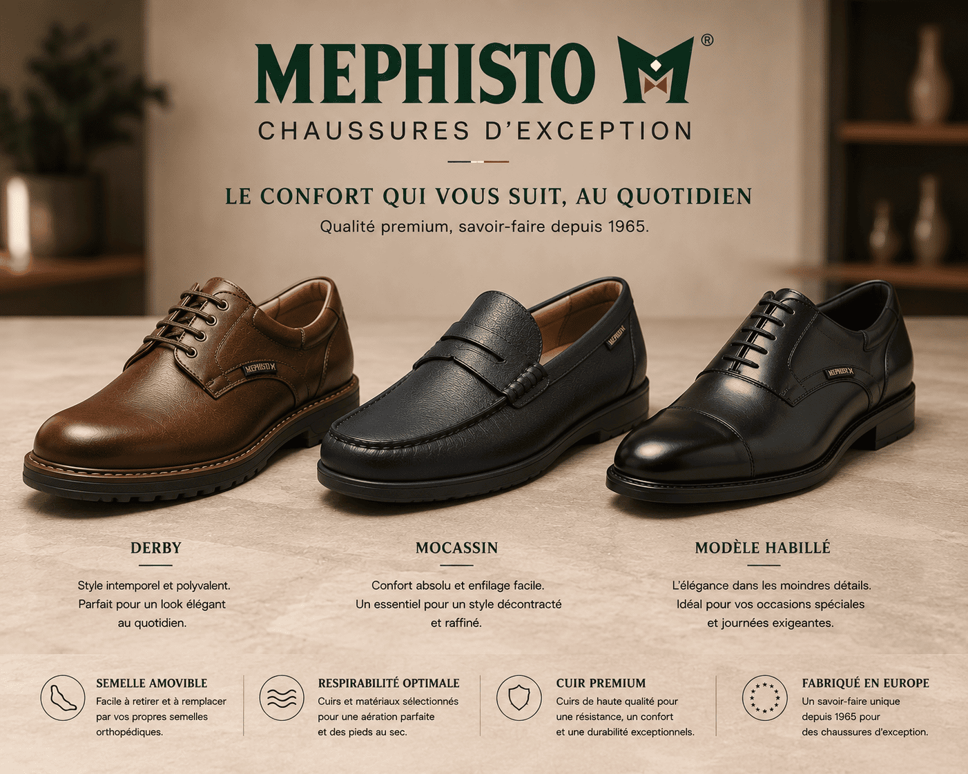 derby richelieu mocassin homme comparatif Mephisto Toulouse